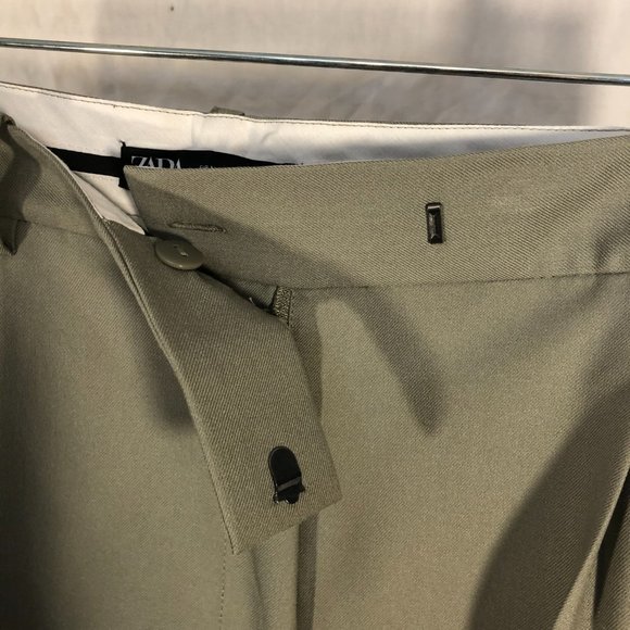 Zara Olive Green Trousers, Size M - Picture 8 of 14